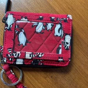Vera Bradley Red Penguin Key & Card Holder